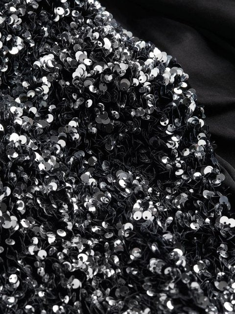 H&M Sequined Slit-Hem Dress