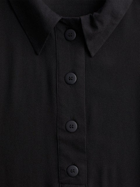 H&M Sheer Crape Polo Shirt