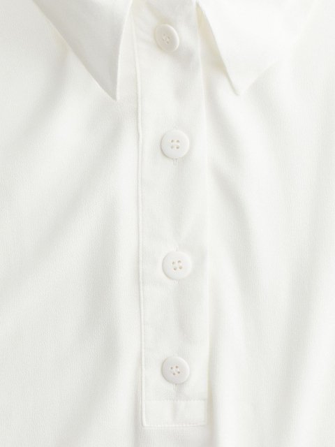 H&M Sheer Crape Polo Shirt