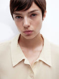H&M Sheer Crepe Polo Shirt
