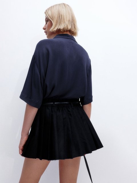 H&M Sheer Crepe Polo Shirt
