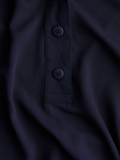 H&M Sheer Crepe Polo Shirt