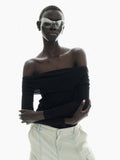 H&M Sheer Off Shoulder Tops
