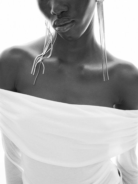 H&M Sheer Off-The-Shoulder Top