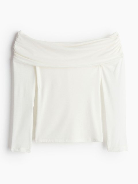 H&M Sheer Off-The-Shoulder Top