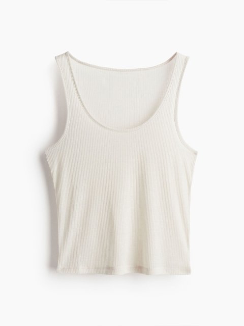H&M Sheer Ribbed Vest Top