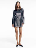 H&M Shiny Shoulder-Pad Dress