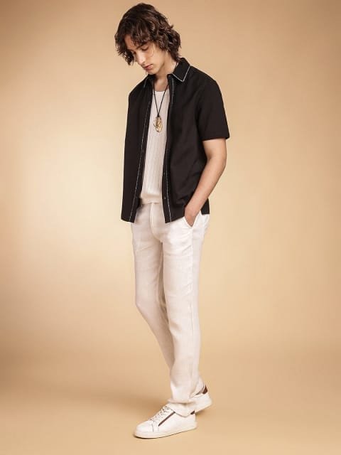 H&M Short-Sleeved Cotton Shirt