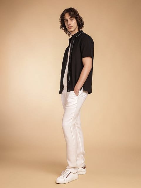 H&M Short-Sleeved Cotton Shirt