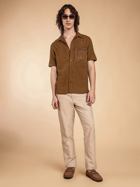H&M Short-Sleeved Cotton Shirt