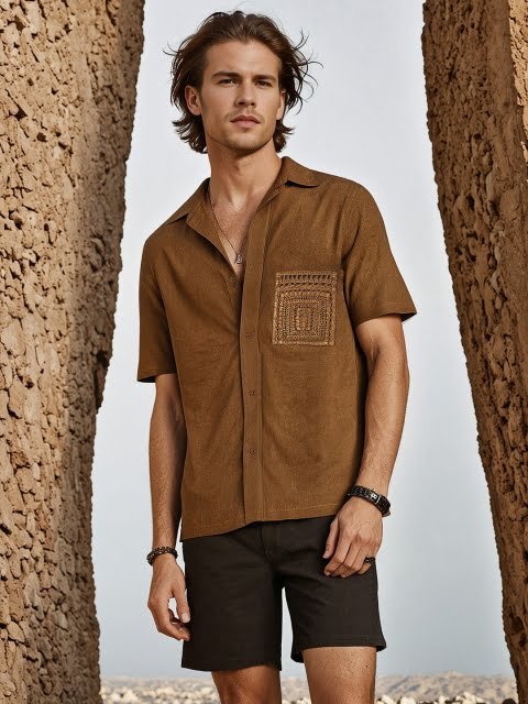 H&M Short-Sleeved Cotton Shirt