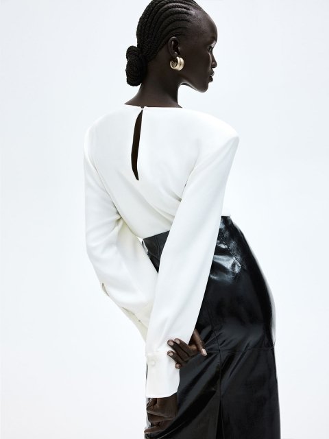H&M Shoulder-Pad Blouse