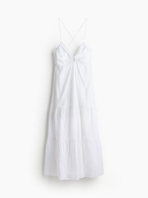 H&M Sleeveless Cotton Broderie Anglaise Dress