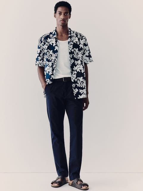 H&M Slim Fit Cotton Chino Trousers