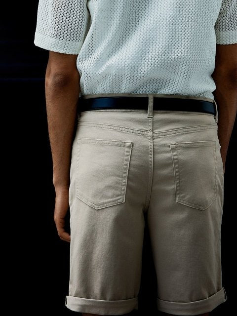 H&M Slim Fit Cotton Twill Shorts