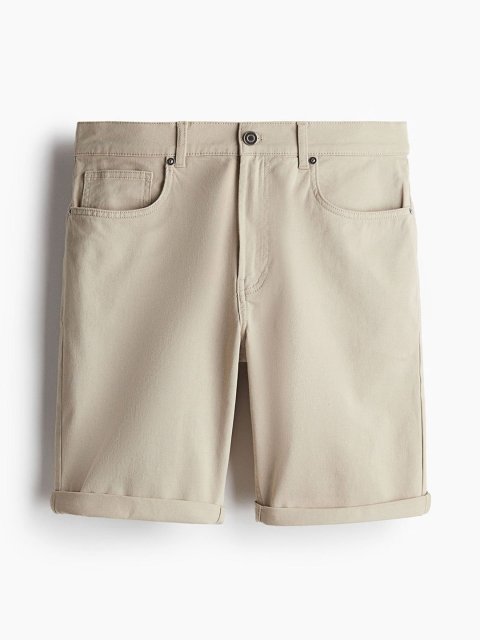 H&M Slim Fit Cotton Twill Shorts