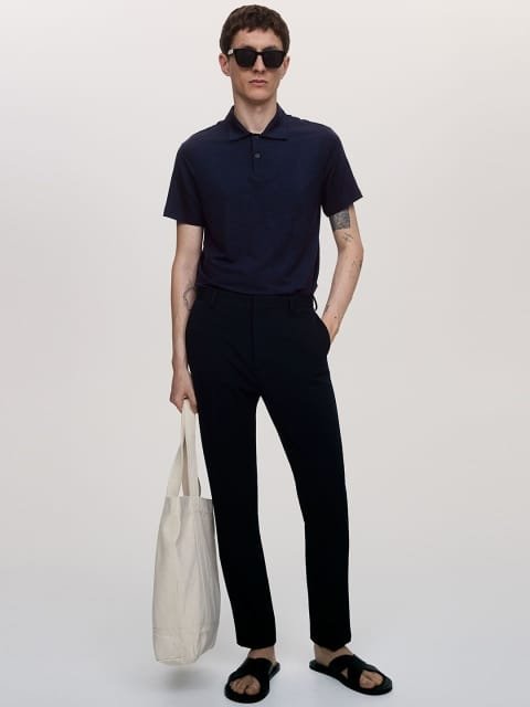 H&M Slim Fit Lyocell Polo Shirt