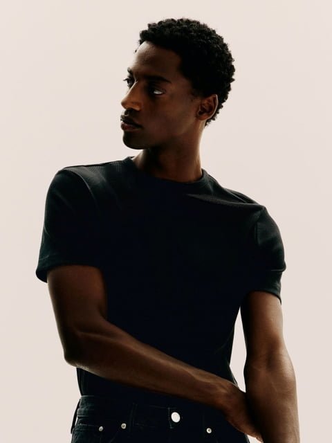 H&M Slim Fit Ribbed T-Shirt