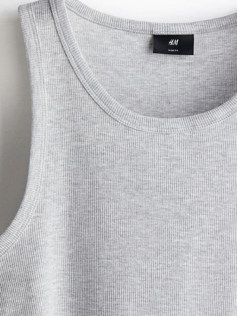 H&M Slim Fit Ribbed Vest Top