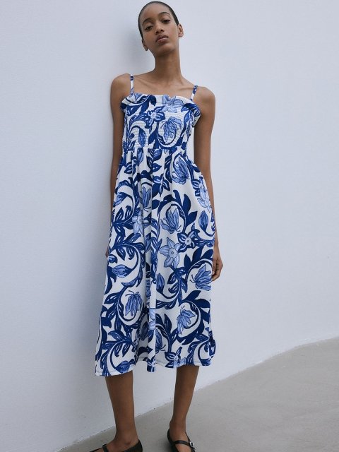 H&M Smocked-Bodice Dress