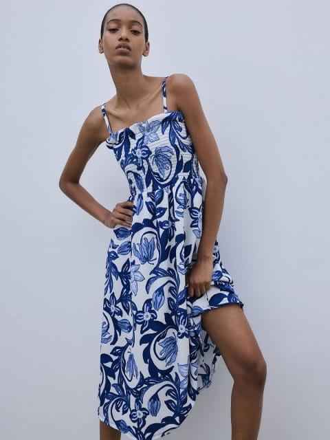 H&M Smocked-Bodice Dress