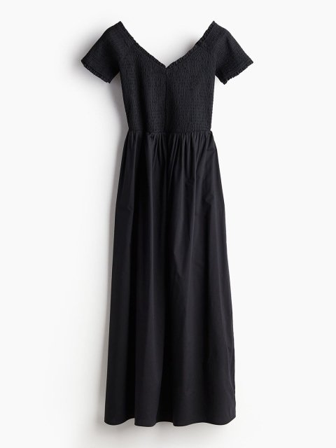 H&M Smocked Off-The-Shoulder Dress