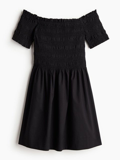 H&M Smocked Off-The-Shoulder Dress