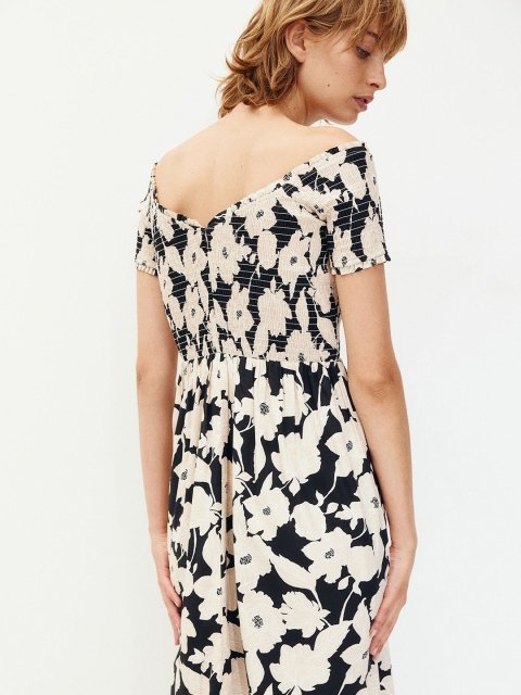 H&M Smocked Off-The-Shoulder Dress