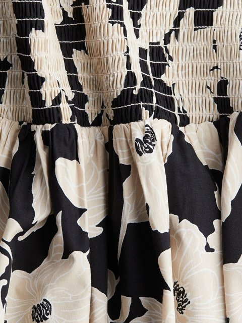 H&M Smocked Off-The-Shoulder Dress