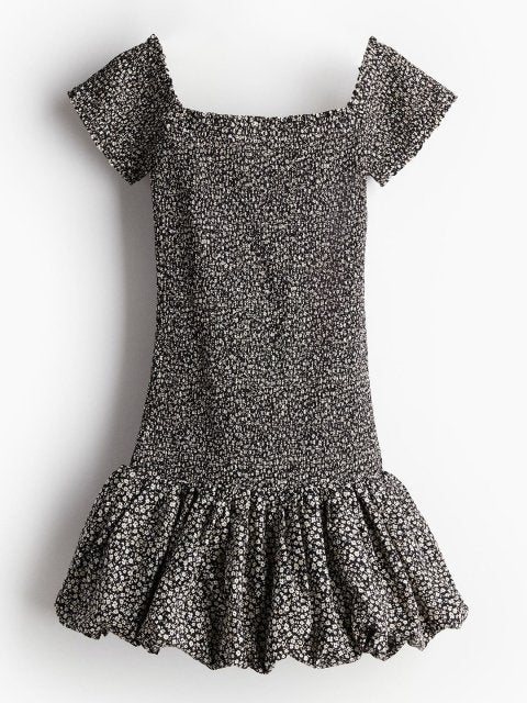 H&M Smocked Off-The-Shoulder Dress