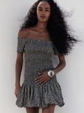 H&M Smocked Off-The-Shoulder Dress