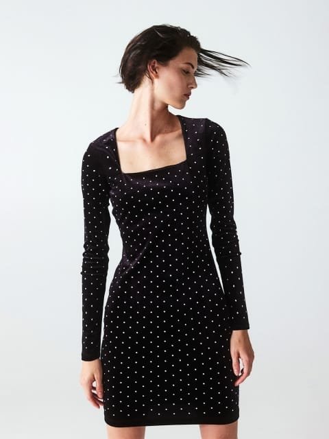 H&M Square-Neck Bodycon Dress