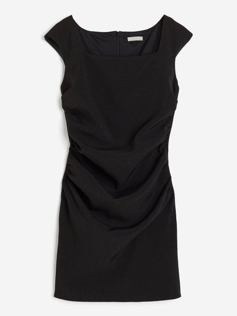 H&M Square-Neck Twill Dress