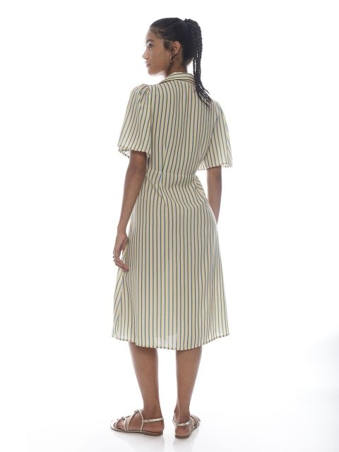 H&M Striped Bow Detail Dress