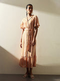 H&M Striped Fit & Flared Maxi Dress