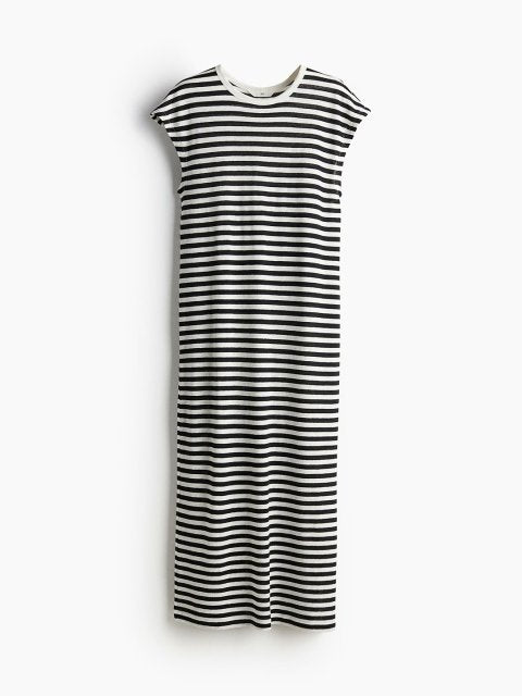H&M Striped Midi Dress