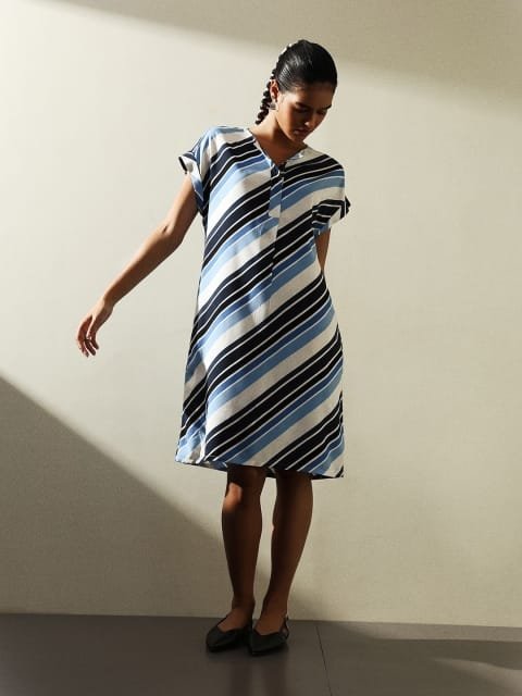 H&M Striped Short Dress