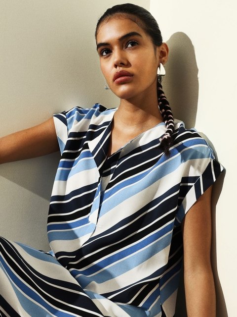 H&M Striped Short Dress