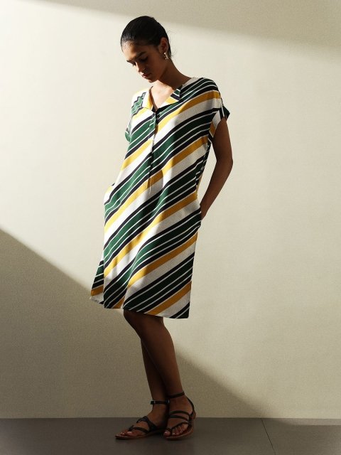 H&M Striped Short Dress