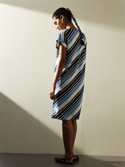 H&M Striped Short Dress