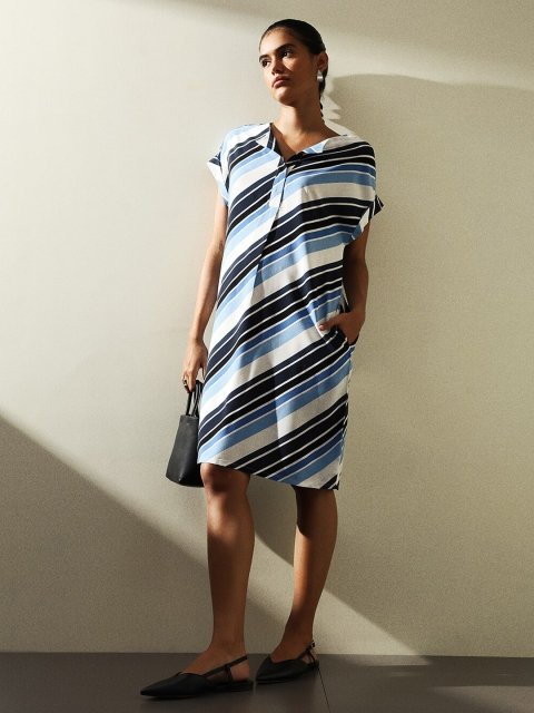 H&M Striped Short Dress