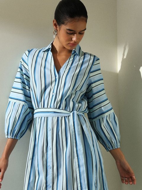 H&M Striped Wrap Dress