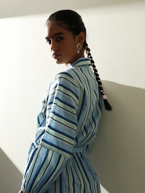 H&M Striped Wrap Dress