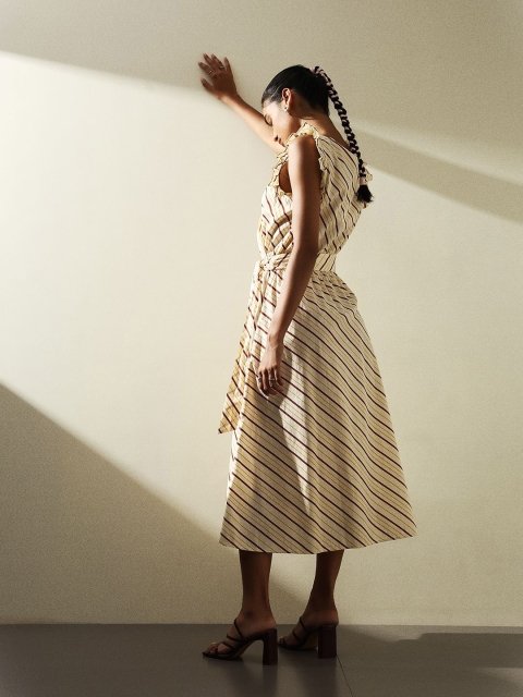 H&M Striped Wrap Dress