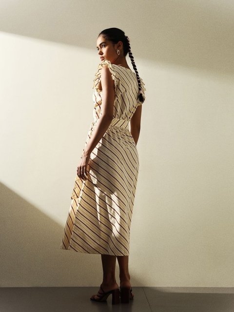 H&M Striped Wrap Dress