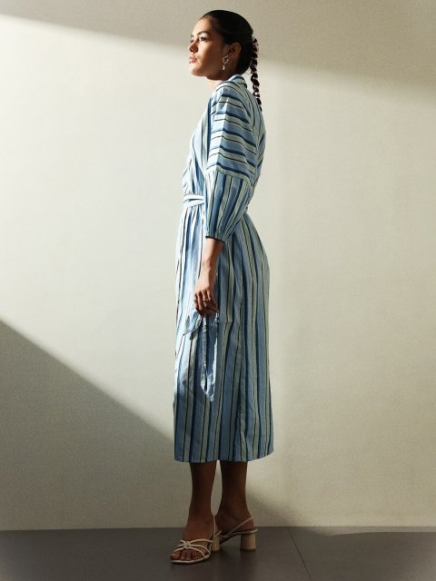 H&M Striped Wrap Dress