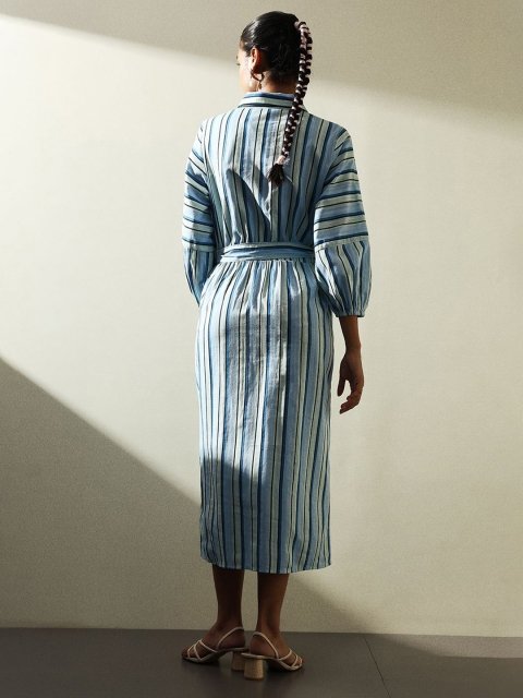 H&M Striped Wrap Dress