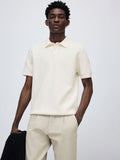H&M Textured Knit Polo T-Shirt