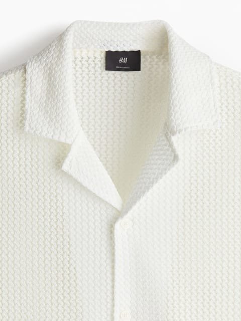 H&M Textured-Knit Resort Shirts