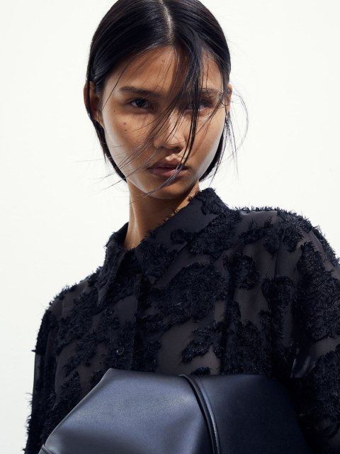 H&M Textured-Weave Shirt